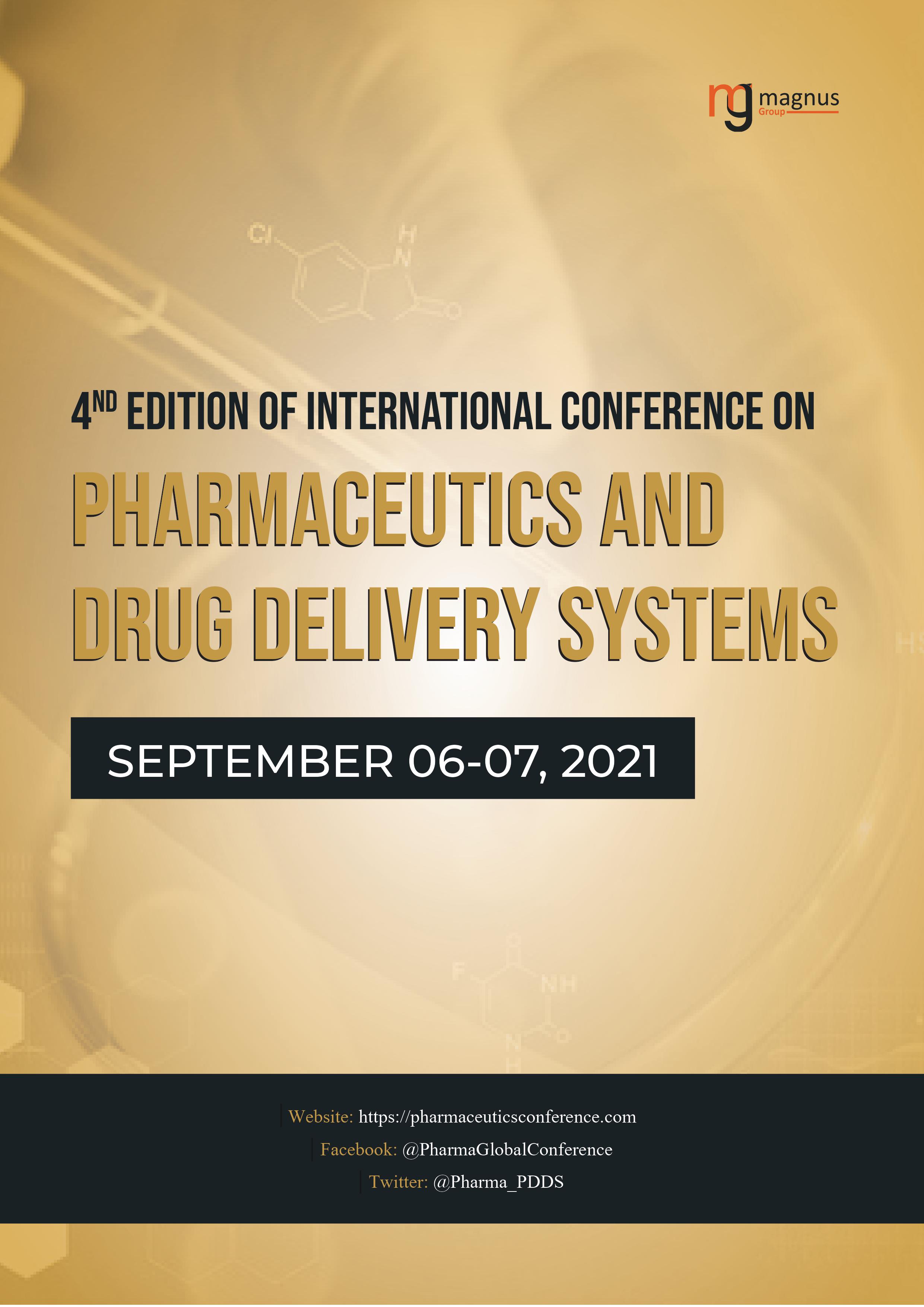 Pharmaceutics and Drug Delivery Systems | Rome, Italy Event Book